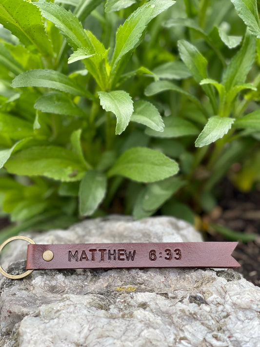 Matthew 6:33 Keychain
